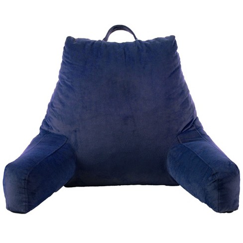 Cheer Collection Backrest Reading And Tv Pillow With Armrest - Navy ...