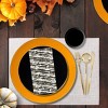 Posh Setting Orange, Black & Gold Disposable Dinnerware Bundle - Organic (30 Settings) - 2 of 2
