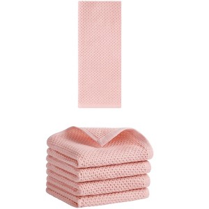 REGALWOVEN 5 Pack Soft Absorbent Waffle Cotton Bathroom Hand Towel Set 13" x 30" - 1 of 4