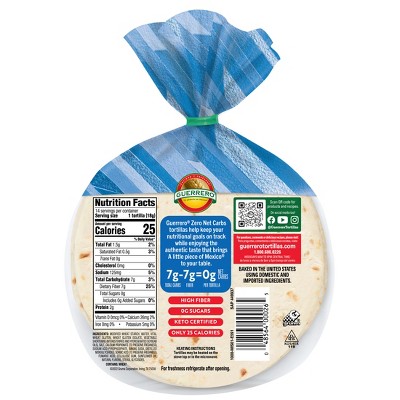 Guerrero Zero Net Carb Tortilla -14ct/8.89oz