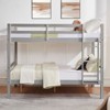 AZL1 Life Concept Beds Full over Full Bunk Bed with Ladder High Guardrails and Durable Construction for Kids Room, Gray, 79.13"*59.06"*61.81" - 2 of 4