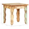 vidaXL Solid Reclaimed Wood Square Coffee Table - Antique Finish Handmade Accent Piece for Living Room, Lounge, Library - 4 of 4