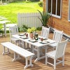 WestinTrends 6 Piece Outdoor Patio Dining Set Outdoor Table and Bench Chair Set - 2 of 4