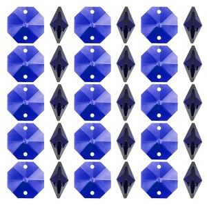 Unique Bargains Hanging Ornament DIY Craft Prisms 2 Holes Octagon Suncatchers 0.55" 100 Pcs - 1 of 4