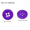 Unique Bargains Resin Snap Fastener Round Flat 4-Hole Sewing Buttons 10 Pcs - 2 of 4