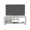 Vynxaria Modern TV Stand, White, 51" Wide, One Door Cabinet, Four Open Shelves, Model for TVs up to 60" - 4 of 4