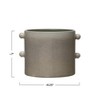 Storied Home Round Stoneware Planter with Reactive Glaze, Cream - 2 of 4
