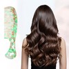Unique Bargains Women's Heart Style Handheld Wide Tooth Comb for Curly Thick Straight Hair 1 Pc - 4 of 4