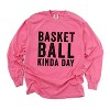 Simply Sage Market Women's Basketball Kinda Day Long Sleeve Garment Dyed Tee - 3 of 4