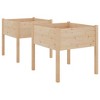 vidaXL Garden Planter 59.1"x19.7"x27.6" Solid Wood Pine - 2 of 4