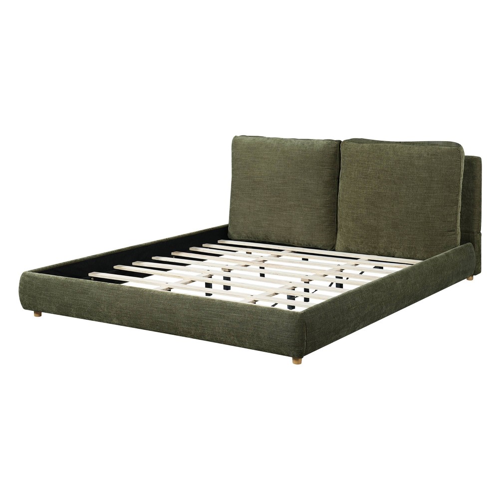Christopher Knight Home King Platform Bed Removable Headboard Green