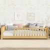 Twin Size Platform Bed with Built-In Book Storage Rack for Bedroom or Apartment - 2 of 4