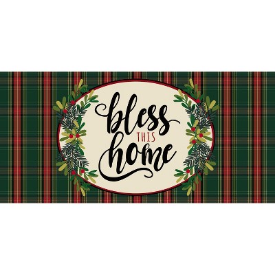 Evergreen Bless this Home Plaid Sassafras Switch Mat