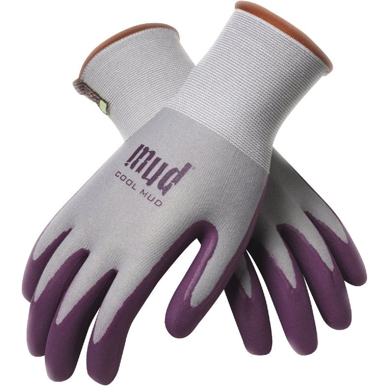 Mud Gloves Cool  Women's Large Nylon Lilac Garden Glove 022ML/L, 1 of 3