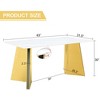 NicBex Dining Room Table for 6 Modern 63" Dining Table Counter Height Table with Curved Base and Imitation Marble for Kitchen - 2 of 4