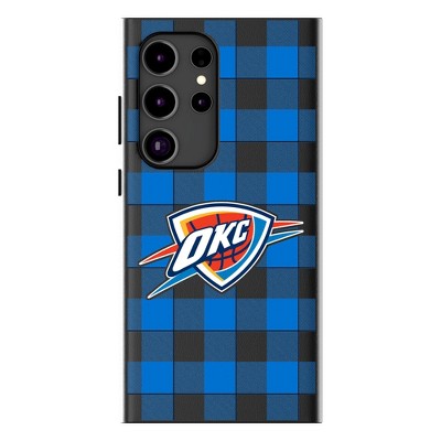 Keyscaper Oklahoma City Thunder Plaid MagSafe Compatible Cell Phone Case for Galaxy S24 Plus