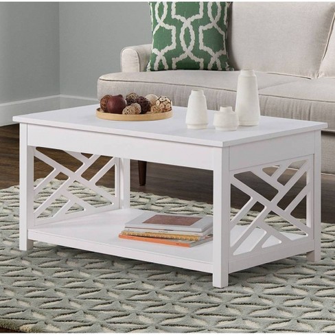 White plank store coffee table