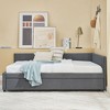 NicBex Full Size Daybed with Trundle,Upholstered Velvet Sofa Bed Frame for Bedroom,Living Room,Apartment - 2 of 4