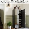 CIPACHO Black 4-Mirror-Door Shoe Cabinet - 50" Tall Entryway Organizer, Holds 24-32 Pairs, Adjustable Shelves & Dust-Proof (Hallway/Apt) - 4 of 4
