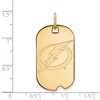 Black Bow Jewelry 14k Yellow Gold Plated Sterling Silver Tampa Bay Lightning NHL Pendant - 2 of 3