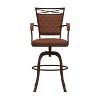 Bridgetown Tilt Base Barstool - Aged Bronze - Hillsdale Furniture: 360 Swivel, Metal Frame, Faux Leather Upholstery - 2 of 4