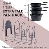 Cuisinel Heavy Duty Pan Organizer - 5-Tier Rack for Cast Iron Skillets, Dutch Oven, Griddles - Steel Construction, No Assembly, Space-Saving - Grey. - 3 of 4