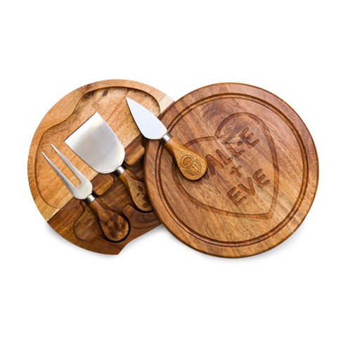 Toscana Disney Wall E Acacia Brie Cheese Cutting Charcuterie Board and Tools Set - image 1 of 4