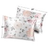 Sweet Jojo Designs Decorative Satin Pillowcases Watercolor Floral Pink and Grey 2pc - 4 of 4