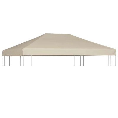 vidaXL Gazebo Top Cover Beige Polyester with PVC coating 157.5x118.1 in