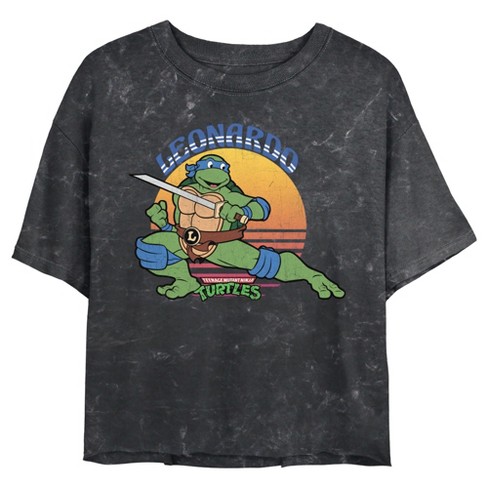 New Vintage Teenage Mutant Ninja Turtle Blue City Sunset T-shirt Youth Large