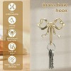LunaLulinlk 2Pcs Bow Hook Decorative Bow Wall Hook Delicate Bow Coats Hook Brass Bow Knot Hook Beautiful Bowknot Wall Hook Stylish Bow Hat Hook - 2 of 4