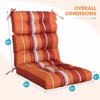EAGLE PEAK Tufted Outdoor/Indoor High Back Patio Chair Cushions, Set of 2, 46'' x 22'' - 3 of 4