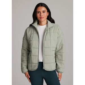 RBX Active Women's Quilted Jacket Quick Drying Oversized Mock Neck