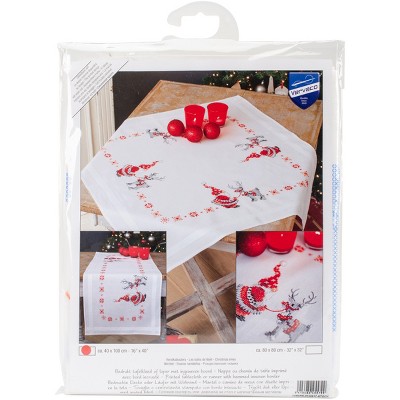 Vervaco Stamped Table Runner Cross Stitch Kit 16"X40"-Christmas Elves