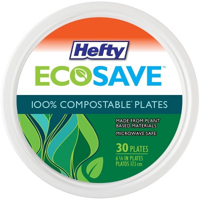 Hefty EcoSave Molded Fiber 6 3/4" Plates - 30ct