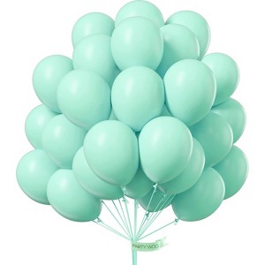 PartyWoo Balloons Teal Pastel Turquoise Peppermint Mint 12 Inch 50 pcs - 1 of 4