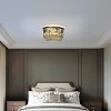 ALOADECOR 3 Lights 16" Traditional Gold Flush Mount With Clear Crystal Accents - 2 of 4