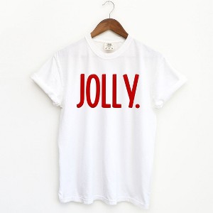 Simply Sage Market Women's Jolly Bold Puff Print Short Sleeve Garment Dyed Tee - 1 of 4