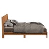 Galano Abby Serene Platform Bed with Headboard in Amber Walnut, Oslo Oak - 4 of 4