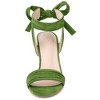 Allegra K Women's Back to College Faux Suede Open Toe Ankle Tie Back Chunky Heel Sandals - 2 of 4