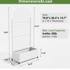 Dovelina Floor Planters Mobile Metal Planter Box, Trellis for Climbing Plants, Drainage Holes and wheels - 2 of 4
