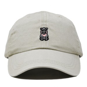 Dalix Hippo Embroidered Cotton Dad Hat Cute Animal Design Adjustable Baseball Cap for Everyday Wear Womens - 1 of 4