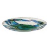 Evergreen 18" Hand Painted Embossed Glass Bird Bath, Blue Crab - 2 of 2