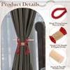 Unique Bargains Cotton Hand-Woven Decorative Tassel Curtain Tiebacks with Wood Club - 3 of 4