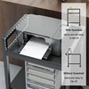 Computer Tower Stand, PC Tower Stand CPU Holder Cart with Locking Caster Wheels, Metal Computer Cart for Home Office - 4 of 4