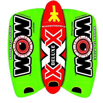 WOW Watersports 13-1010 Big Bazooka Steerable 1 to 4 Person Inflatable River Lake Towable Tube Float with 10 Double Webbing Handles