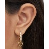 Disney Mickey Mouse Yellow Gold Plated Cubic Zirconia Hoop Earrings - 2 of 4