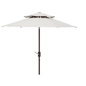 Lorenia 9Ft Double Top Market Umbrella - PAT8201 - Safavieh - 1 of 3