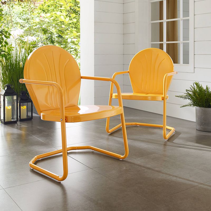 Griffith Metal Chair Tangerine - Crosley, 5 of 19