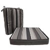 Home Fashions International 4pc Sundeck Stripe Pillow & Deluxe Outdoor Cushion Set - 3 of 3